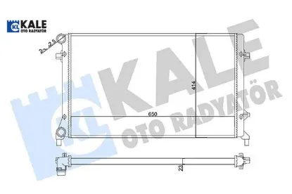 Su radyatörü a3-altea-leon-toledo ııı-octavıa-yetı-caddy ııı-eos-golf v-vı-jetta ııı-passat-touran 1 kale radyatör 1k0121253an/ 1k0121251bq/ 1k0121251br resmi