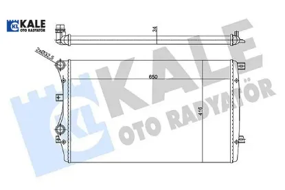 Su radyatörü a3-altea-leon-toledo ııı-octavıa ııı-superb ıı-yeti ıı-beetle-caddy ıı-ıv-eos-golf v-vı kale radyatör 1k0121253h/ 1k0121253bb/ 1k0121251at resmi