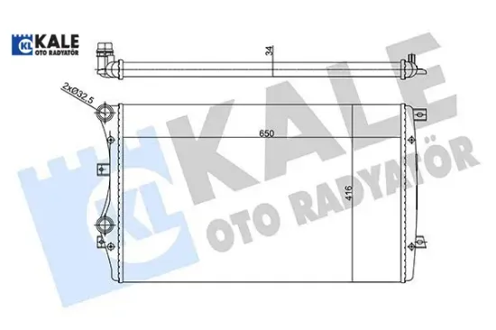Su radyatörü a3-altea-leon-toledo ııı-octavıa ııı-superb ıı-yeti ıı-beetle-caddy ıı-ıv-eos-golf v-vı kale radyatör 1k0121253h/ 1k0121253bb/ 1k0121251at resmi