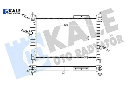 Su radyatörü astra f 1.4 1.6 1.8 16v 2.0 gsı 91 mt mekanik 538x359x32 52455053 kale radyatör 1300108/ 1300134/ 90443465/ 52455043 resmi