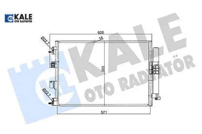 Klıma radyatoru kondanser focus ııı 14 c max 15 connect 13 kuga ıı 14 17 1.0 ecoboost 1.5tdcı 1.6tdc kale radyatör dv6119710ab/ dv6119710db/ 1907402 resmi