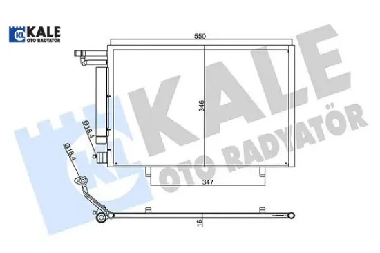 Klıma radyatoru kondenser b-max 1.25-1.4 1.5 tdcı 12 -fıesta vı 12 1.25-1.4 1.5 tdcı kale radyatör av1119710fa/ 1755481/ 1767167/ 1818909 resmi
