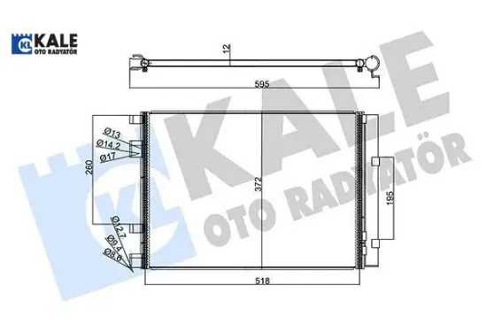 Kondenser accentblue 1.6 crdı 11-i20-rıo ııı al/al kale radyatör 976061r300 resmi