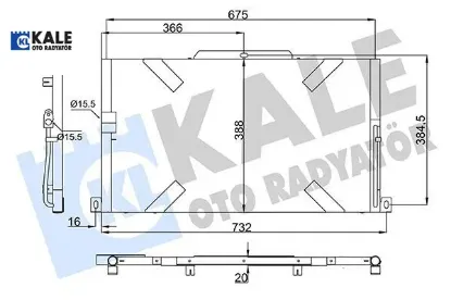 Klıma radyatoru dt244 dt224 defender l316 07 16 kale radyatör lr025985/ jrb000051 resmi