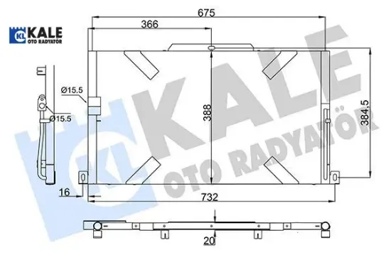 Klıma radyatoru dt244 dt224 defender l316 07 16 kale radyatör lr025985/ jrb000051 resmi