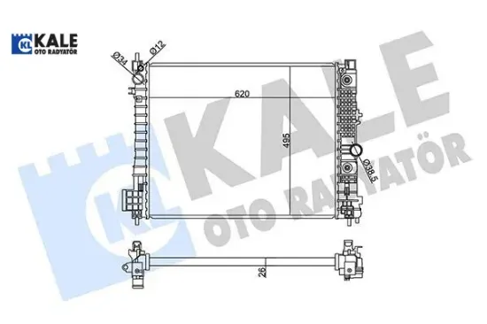 Radyatör mokka 1.4-1.6 12- mokka x 1.4-1.6 cdtı 12- 1300365-1300366-42418327-94552132 kale radyatör 42418327/ 94552132/ 42361594/ 42418326 resmi