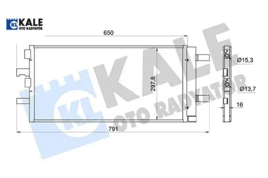 Klıma radyatoru f40 f44 f45 f46 f48 f39 mını countryman f60 kale radyatör 64539271207 resmi