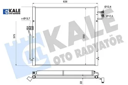 Klıma radyatoru w166 x166 c292 kale radyatör a0995000002 resmi