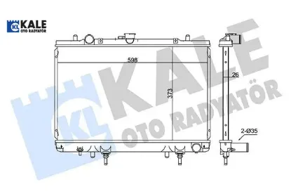 Radyatör l200 al/pl/brz 698x408x26 kale radyatör mr127853 resmi