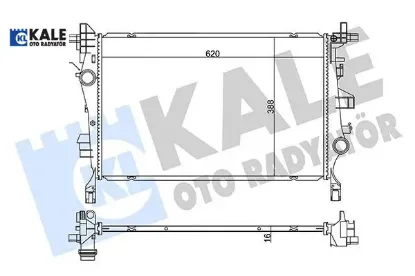 Su radyatörü 500x-renegade 1.4 1.3/1.6mtj 14 mt brazıng 620x388x16 kale radyatör 51965899/ 52009105 resmi