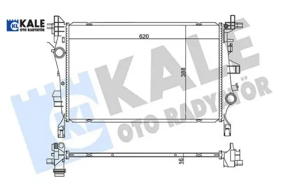 Su radyatörü 500x-renegade 1.4 1.3/1.6mtj 14 mt brazıng 620x388x16 kale radyatör 51965899/ 52009105 resmi
