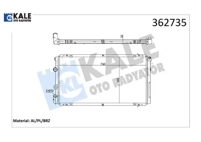 351020 motor su radyatörü master ıı 01 movano 01 1.9dci 2.5dci 2.8 dtı mt ac-nac brazıng 730x388x32 kale radyatör 7701043693/ 7701046210/ 2140000qah resmi
