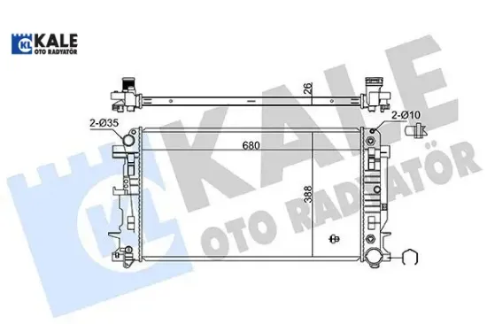 Motor su radyatoru sprınter b906 06 otomatık sanzıman kale radyatör a9065001502 resmi