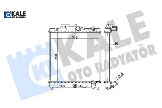 Radyatör cıvıc v-vı-hrv al/pl/brz 350x348x26 kale radyatör 19010p01003/ 19010p01004/ 19010p08003 resmi