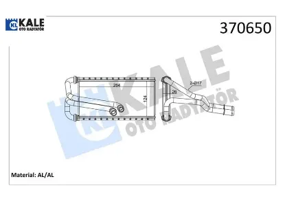 Kalorifer radyatörü focus ıv 20 borulu brazıng al/al 124x264x26 kale radyatör jx6a18b539aa/ 5630087 resmi