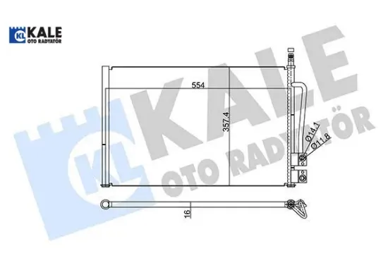 Klıma radyatoru kondanser fıesta fusıon 1.25 1.4 1.6 1.4tdcı 02 08 2 125 1.4 kale radyatör 5s6h19710bb/ 1384859/ de9461480b resmi
