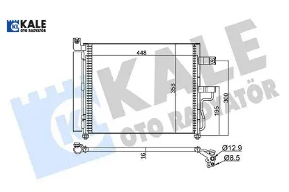 Klima kondenseri accent-accent ıı al/al 448x370x16 kale radyatör 9760625600 resmi