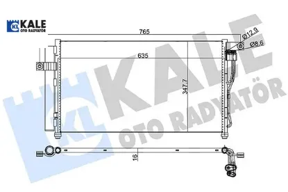 Klima kondenseri accent era 06 al/al 634x348x16 kale radyatör 976061e300/ 976061e000 resmi