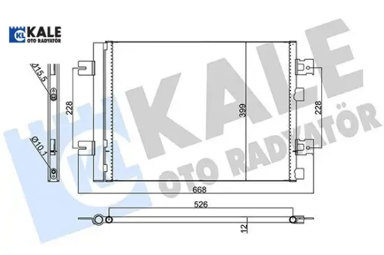 Klima kondenseri duster 10 sandero 08 logan 10 1.2 16v-1.4-1.6-1.5dcı 513x396x12 kale radyatör 921007794r/ 8200741257 resmi