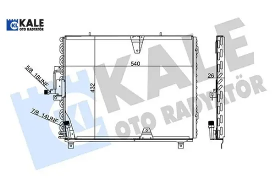Klıma radyatoru w124 s124 c124 kale radyatör a1248301070 resmi