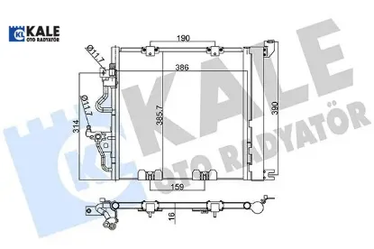Klima radyatörü kondenseri astra h 04 10 zafıra b 05 15 1.3-1.7-1.9 cdtı-dt-dth-dtl al/al 405x385x18 kale radyatör 13129195/ 93178961/ 1850099 resmi