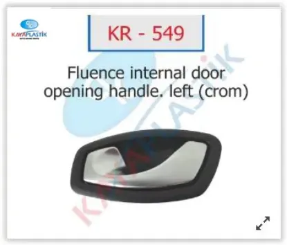 Kapı iç açma kolu sol megane ııı hb krom kaya plastık 826730001r resmi