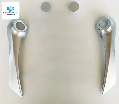 Kapı iç kolçak kapak takım krom sol-sağ megane 2 kaya plastık 7701476922 resmi