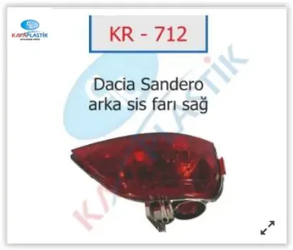 Arka sis far lambası sağ symbol-mgn 4-sandero joy model kaya plastık 265804720r resmi
