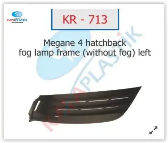 X sis far çerçevesi sissiz sol hatcback model megane 4 kaya plastık 261504086r resmi