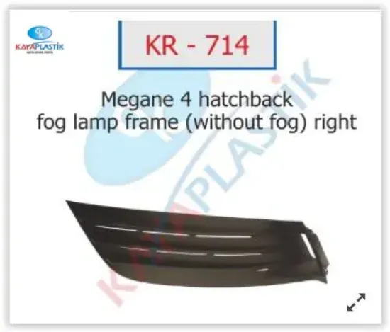X sis far çerçevesi sissiz sağ hatcback model megane 4 kaya plastık 261504086r resmi