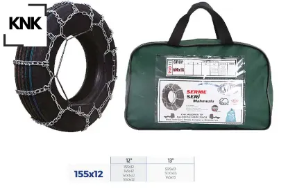 Patinaj zinciri binek ve hafif tic.araç serme 12-13 jant 155x12 zincir ebatları için resime bakınız knk  resmi