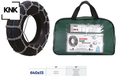 Patinaj zinciri binek ve hafif tic.araç serme 13-14 jant 640x13 zincir ebatları için resime bakınız knk  resmi