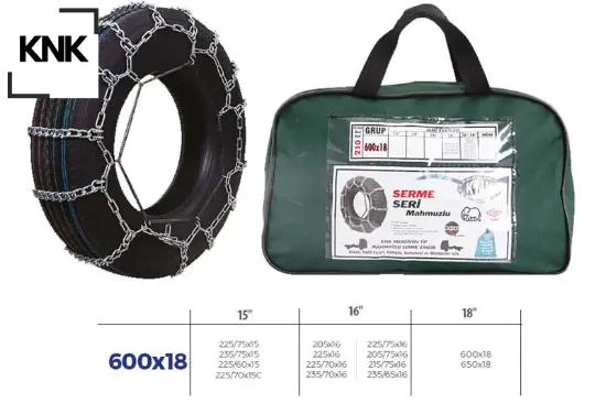 Patinaj zinciri minibüs ve kamyonet serme 205x75x16 tırnaklı zincir ebatları için resime bakınız knk  resmi