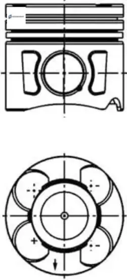 Motor piston segman std 69.60mm euro5 astra j-corsa d-fıorıno-lınea 1.3 16v a13dte starstop var 90ps kolbensmıtch 55229807/ 55229809/ 55229811 resmi