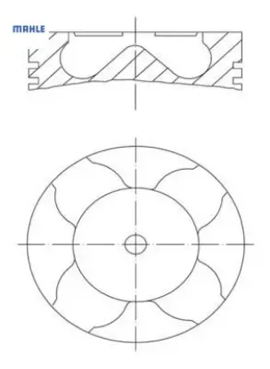 Motor piston segman std brava-doblo-astra-alfa 147-156-166 1.9dt-cdti-jtd 82.00 010pı0001610086 mahle 93178377/ 71734212/ 55185088 resmi