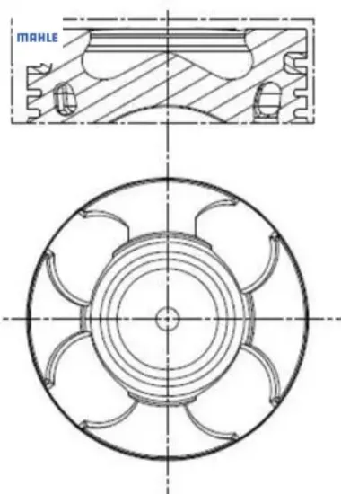 Motor piston segman std 69.60mm 0.40 lınea-punto-doblo 1.3jtd 16v euro 5 astra h-corsa d 1.3cdtı 16v mahle 55197996/ 55202637 resmi