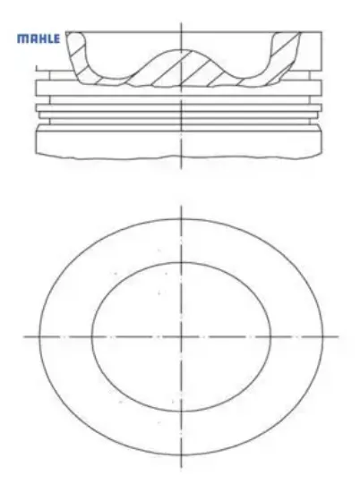 Motor piston segman 0.50-83.50mm antara 2.0 cdtı 06-11 -chevrolet nubıra 2.0 d 05-11 -lacettı 2.0d 0 mahle 25182669 resmi