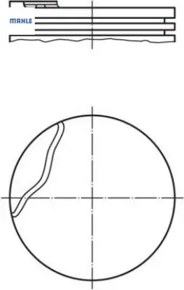 Motor piston segman 1.00 mgn 1.6 ie 8v k7m 1.2 silindir 80.50 mahle  resmi