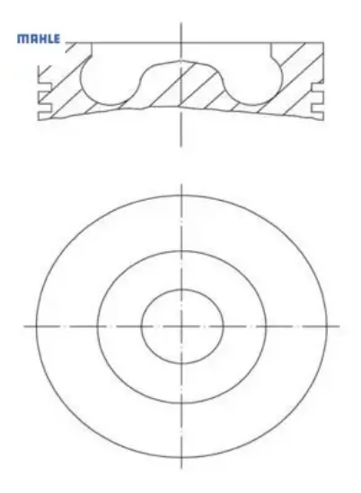 Pıston 81.51mm 0.50 caddy ııı golf v jetta passat 2.0 tdı 16v 03- azv bkp bkd bvf bmn bmm 028pı00002 mahle 03g107065j/ 03g107065e/ 03g107065 resmi