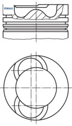 Motor piston segman std lt35 crafter 2.5 163ps bjk-bjj 81.01 mahle 076107065c/ 076107065a resmi