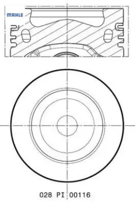 Piston segman crafter-amarok-passat 81mm ckub-cktb-cffa-cffb-cfgb-cfgc-cnfa-cnfb std mahle 03l107065ag/ 03l107065s/ 03l107065aa resmi