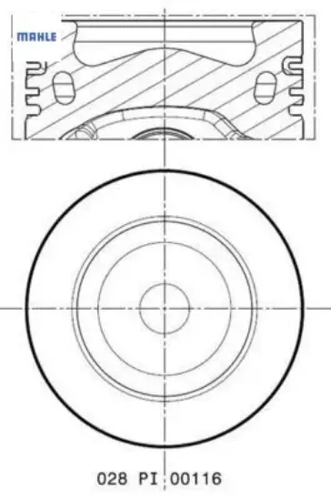 Piston segman crafter-amarok-passat 81mm ckub-cktb-cffa-cffb-cfgb-cfgc-cnfa-cnfb std mahle 03l107065ag/ 03l107065s/ 03l107065aa resmi