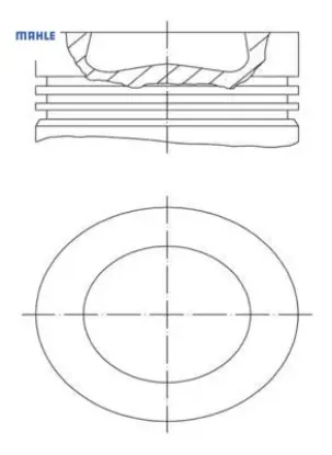 Motor piston segman polo-golf6-caddy-jetta-a3-leon 79.50mm caya-cayb-cayc-cayd-cfwa 1.2-1.6 tdı std mahle 03l107065j resmi