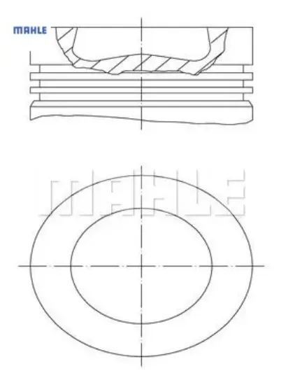 Motor piston segman polo-golf6-caddy-jetta-a3-leon 79.51mm caya-cayb-cayc-cayd-cfwa 1.2-1.6 tdı 0.50 mahle 03l107065j resmi