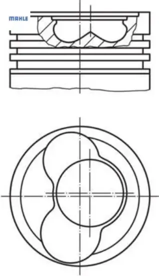Motor piston segman std t4 2.5 tdı acv-ahd-anj 1.2 silindir 81.01 mahle 074107065aa resmi