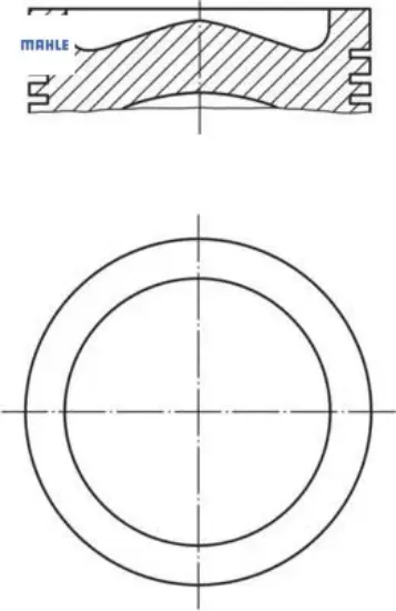 Motor piston segman std 207-208-2008-206 t3e -ds3-c3 ııı-fıesta 1.4hdı 8v dv4c/euro5 73.7mm mahle 0628.W2 resmi