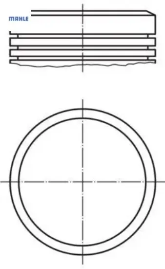 Motor piston segman std 75mm 106-206-306-partner-berlıngo 1.4 8v tu3jp-euro4 boy:50mm tepe mahle 9637939280 resmi