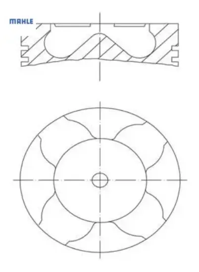 Motor piston segman std p206-p307-c3-fıesta 1.4 hdı-tdcı dw4 16v 73.70 mahle 0628.N8 resmi