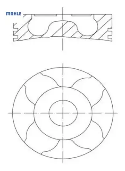 Motor piston segman 0.60 -0.20mm kısa ocus ıı 04 11 c.max 1.6tdcı 04 11 c4-c5- berlıngo-307-308 -407 mahle 7m5q6110aa/ 0628.R4/ 0628v0/ 31251339 resmi