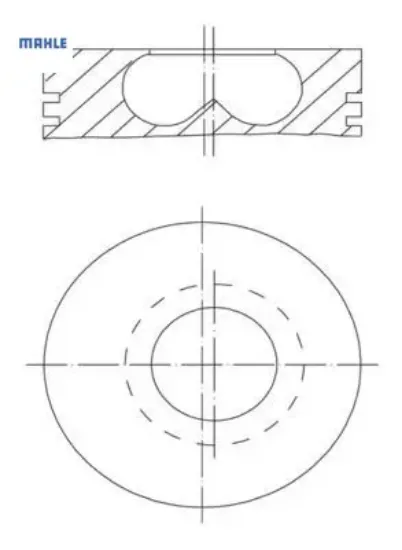 Pıston segman 84.50mm b37 b47 f10 f20 f30 f40 g20 g30 g22 f32 f34 f36 g32 g11 f48 f15 mını f54 f55 f mahle 11258519401 resmi